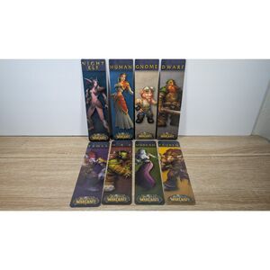 World of Warcraft Bookmark Set of 8 Races Rare Collectible